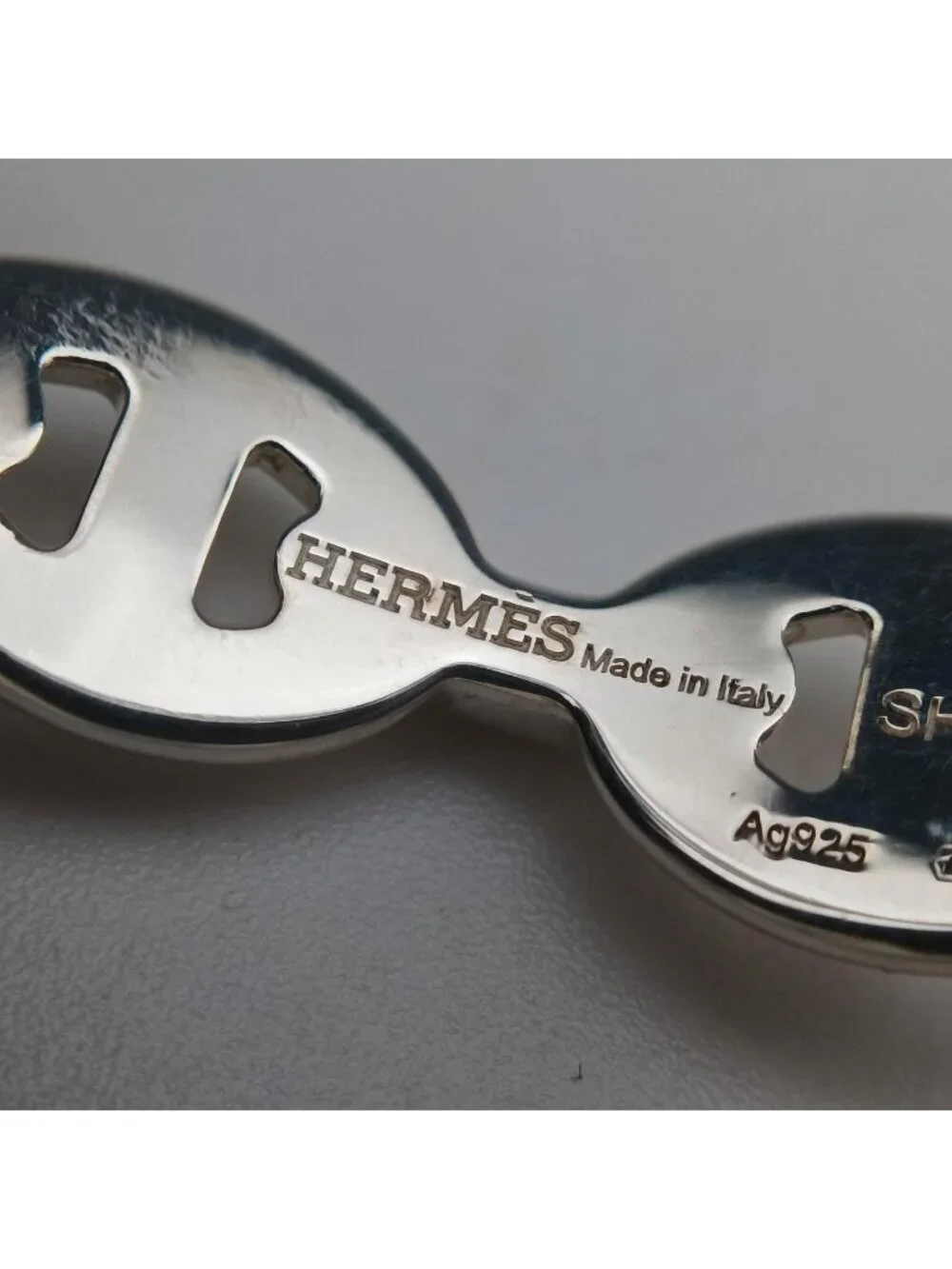 Hermes Chaine D'ancre Enchainee Silver Bracelet